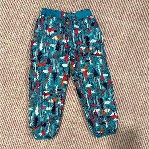 Patagonia teal and pink reversible puffer pants